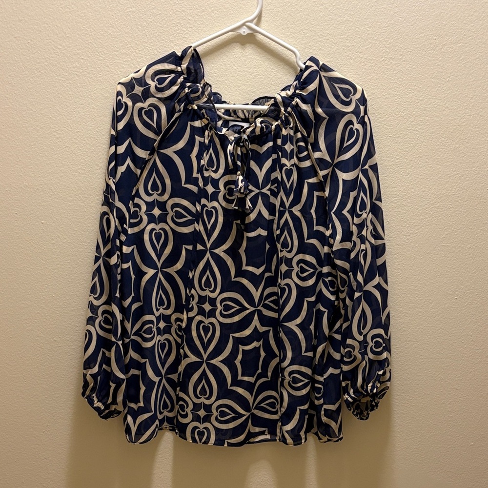 Misa Los Angeles Navy blouse